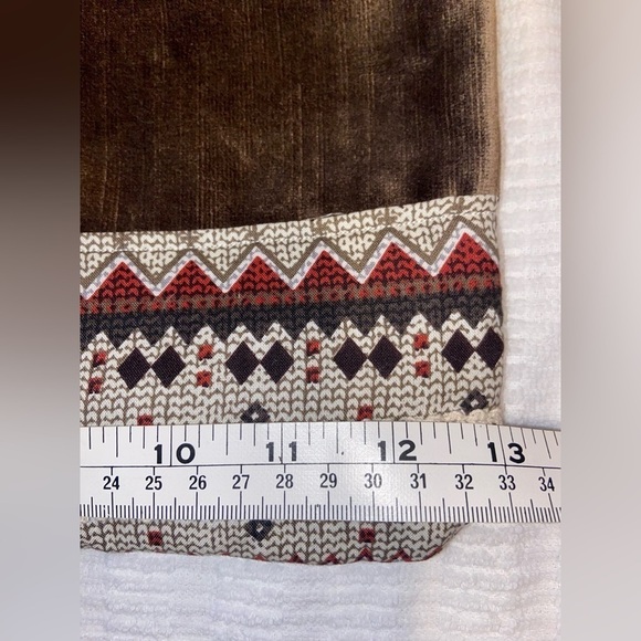 Women’s Hand Made brown Velvety Corduroy Fabric‎ crossbody Bag, cotton lace - Picture 9 of 14